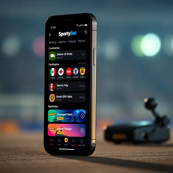 User interface of the classic SportyBet mobile app showcasing navigation and betting options