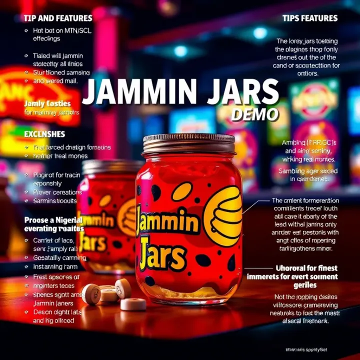 Visual guide highlighting tips and features for playing Jammin Jars demo effectively without real money