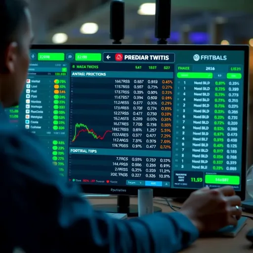 Analyzing Football Match Data for Accurate Predictions Illustration showing football match statistics and data analysis on a digital screen