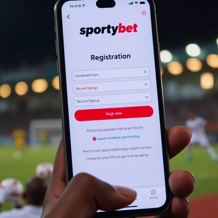 SportyBet Mobile Registration Interface for New Users SportyBet mobile registration page showing form fields and secure signup indicators