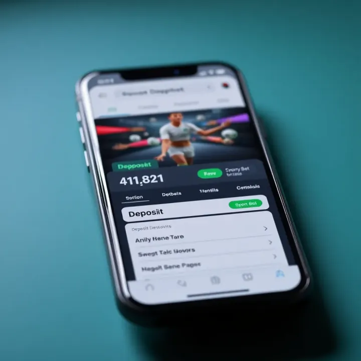 SportyBet Deposit Section on Mobile Dashboard SportyBet app dashboard on smartphone with highlighted deposit section