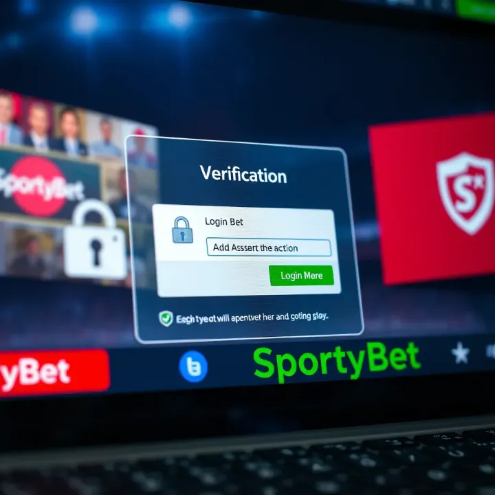 Account Verification and Security on SportyBet Secure login and verification symbols with SportyBet branding