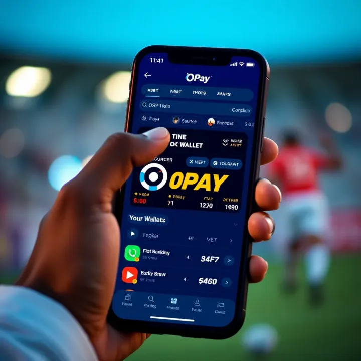 User linking OPay wallet on SportyBet app interface for seamless transactions