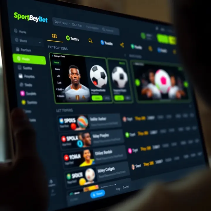 SportyBet online platform dashboard showing betting options and live sports updates