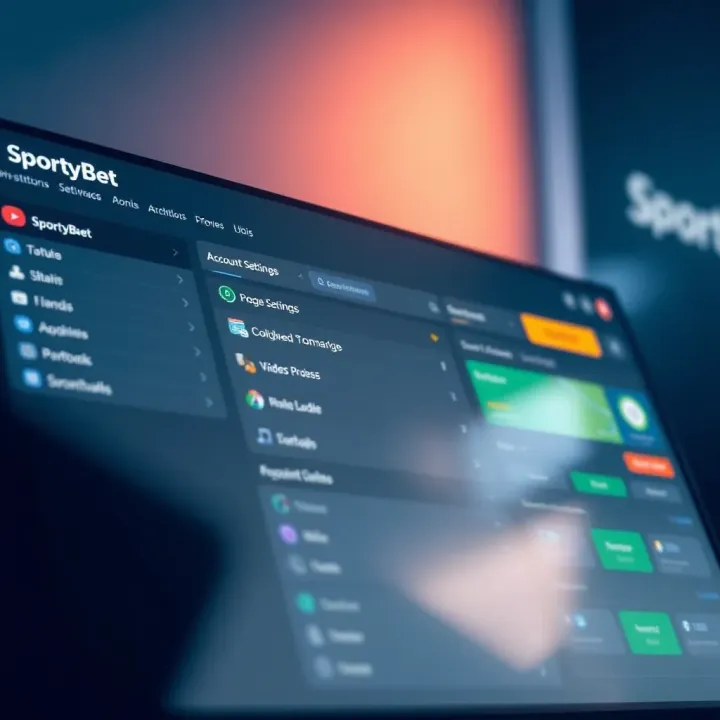 Dashboard showing account settings and betting options on SportyBet platform