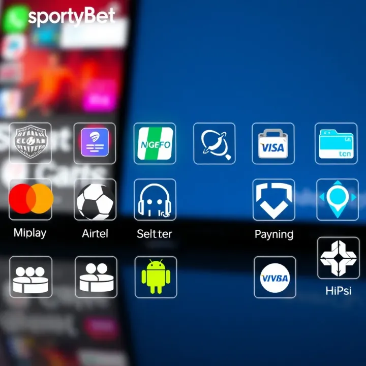 Popular Payment Options for SportyBet Users in Nigeria Various Nigerian payment methods represented by digital icons for seamless transactions