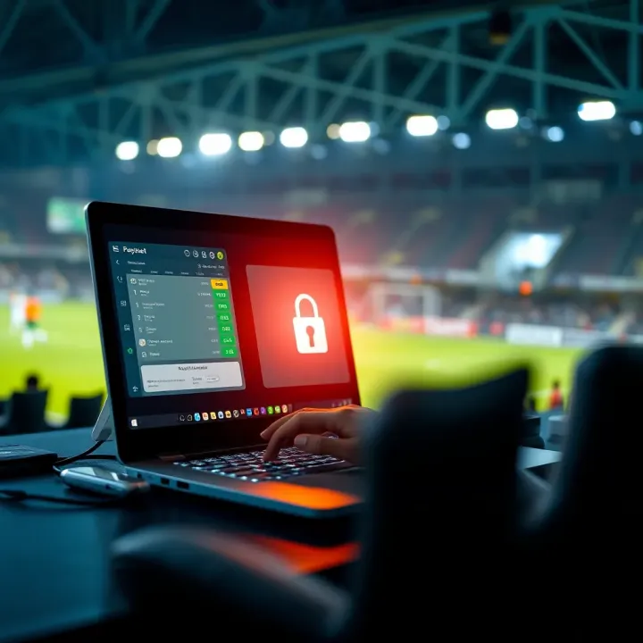 Illustration of secure online transaction for betting funds management