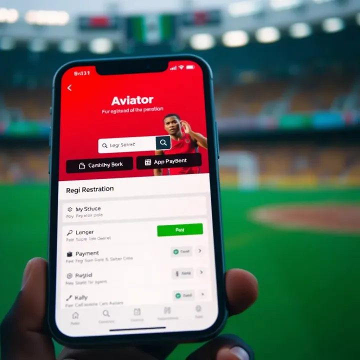 SportyBet App Registration and Payment Options in Nigeria Mobile device displaying SportyBet app with registration and payment options tailored for Nigerian users