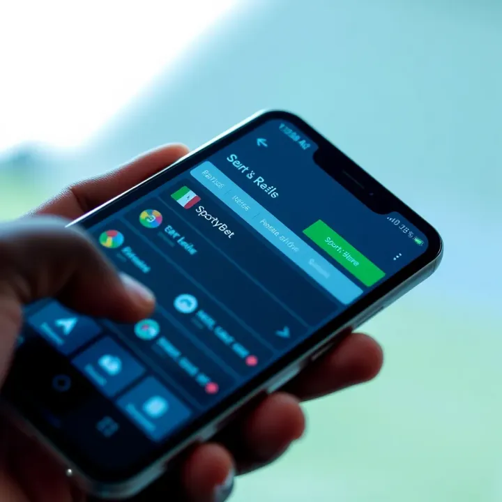 SportyBet Aviator App Interface on Android Device Android smartphone screen displaying the SportyBet Aviator app interface with betting options