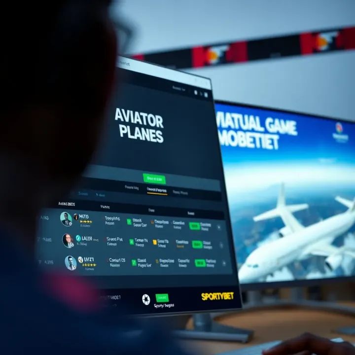 Interface of Aviator game on SportyBet platform displaying betting options and flying plane graphic