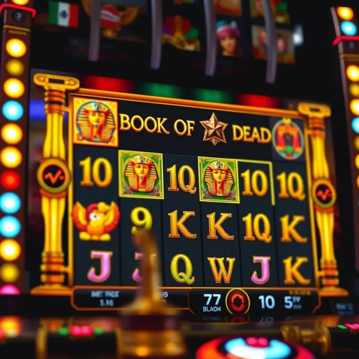 Book of Dead Slot Gameplay on SportyBet Platform Slot game screen showing Book of Dead symbols and winning combination on SportyBet platform