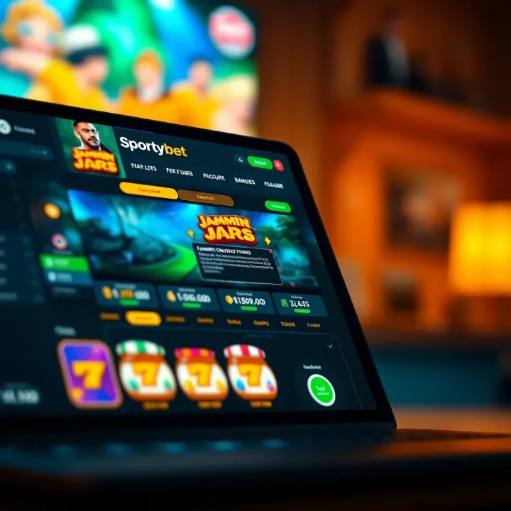 Sportybet Platform Featuring Free Spins Bonus Details Dashboard displaying Sportybet free spins bonus offer and wagering details on a digital device screen