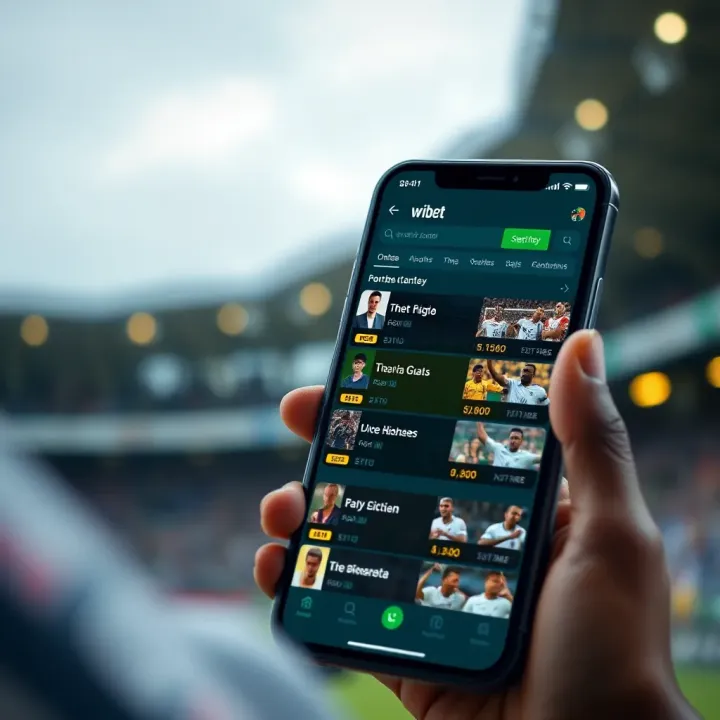 Mobile app interface showcasing multiple sports with live score updates for Nigerian fans