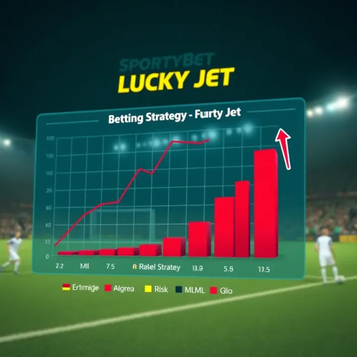 Graph showing betting strategies and risk management in SportyBet Lucky Jet