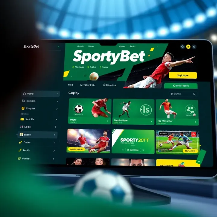 SportyBet New Site Homepage Overview Screenshot of SportyBet's updated homepage showcasing easy navigation and betting categories