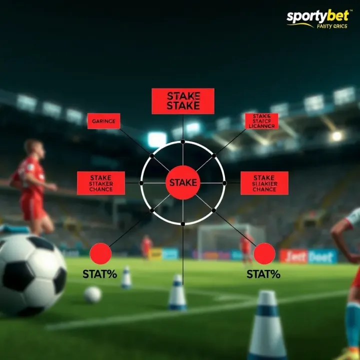 Diagram of strategic betting with stake management and match evaluation