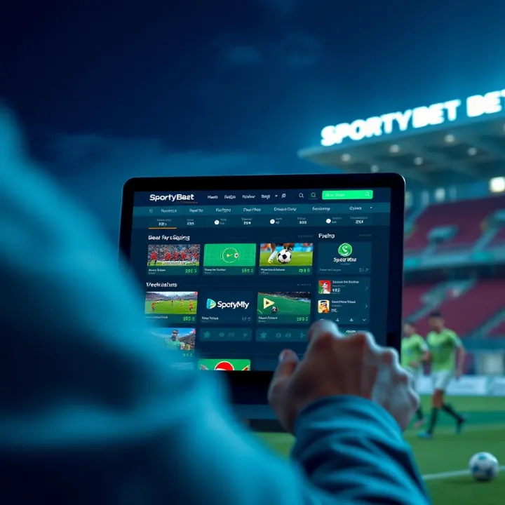 Using SportyBet Platform to Enhance AFCON Betting Strategy User engaging with SportyBet platform interface focused on betting options