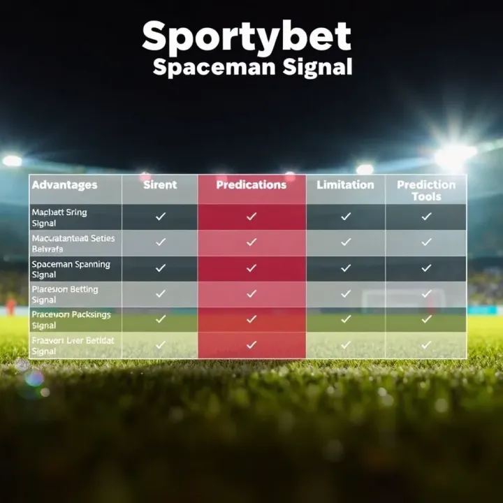 Comparison of Sportybet Spaceman Signal with Other Prediction Tools Comparison chart highlighting advantages and limitations of Sportybet Spaceman Signal versus other prediction tools