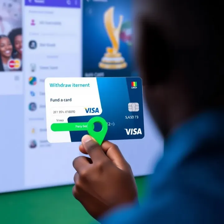 Withdrawing Earnings from SportyBet Using Visa Cards Display of funds withdrawal confirmation on SportyBet with Visa card option