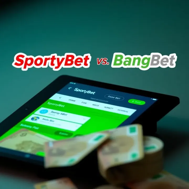 Detailed Comparison of SportyBet and BangBet Sportsbook Platforms in Nigeria Comparison of SportyBet and BangBet sportsbook platforms on a digital device with Nigerian naira currency symbols