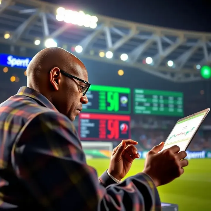 Strategic Use of Cash Out to Manage Bets on SportyBet Illustration of a bettor analyzing live match data to decide on cashing out a bet