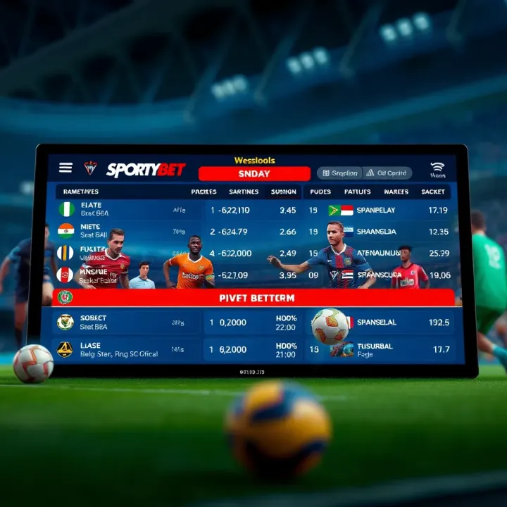 Popular Sports for Live Betting on SportyBet in Nigeria Illustration of various popular sports like football and basketball with betting odds displayed
