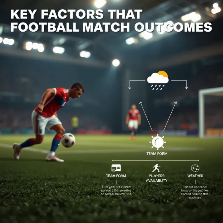 Key Factors That Affect Football Match Outcomes Diagram showing various factors influencing football match outcomes such as team form, player availability, and weather
