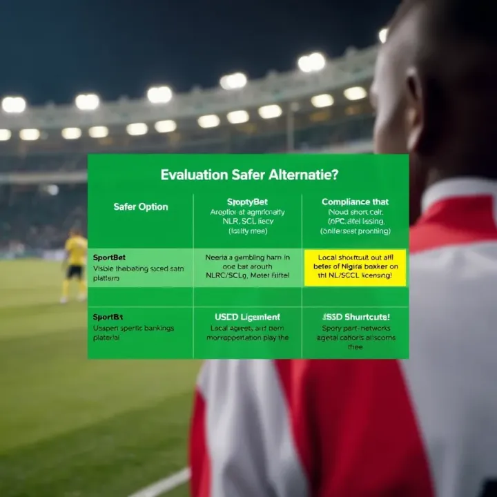 Evaluating Safer Alternatives to SportyBet in Nigeria Graphic depicting a comparison of different online betting platforms with highlighted safer options